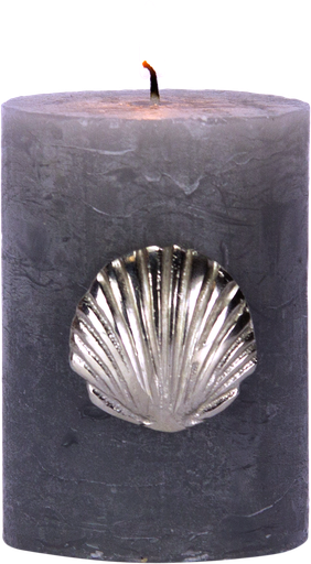 [24071A99] SHELL Kerzenpin Metall antik-silber