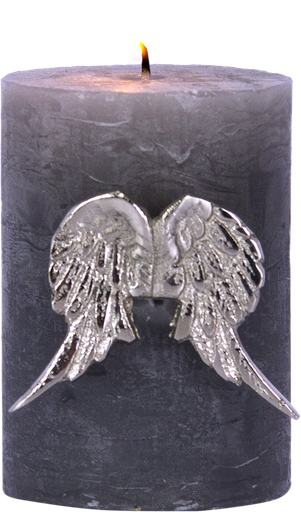 [24085A99] ANGELO Kerzenpin Metall antik-silber