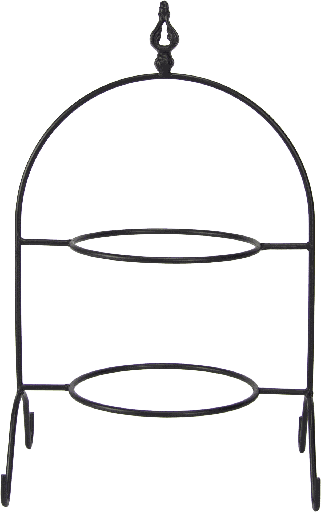 [24105A70] BOURBONE Tellerhalter 2-er 46,5 cm Metall schwarz