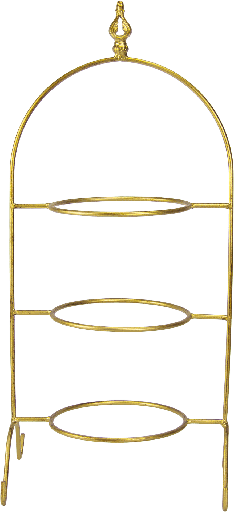 [24106A90] BOURBONE Tellerhalter 3-er 62 cm Metall gold