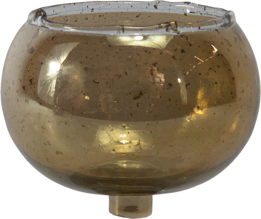 [25110A60] BOWL Teelicht-Aufsatzglas braun