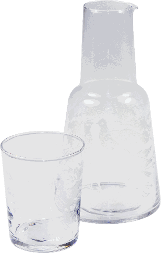 [40549A00] LOVEBIRD Karaffe 2-tlg mit Becher