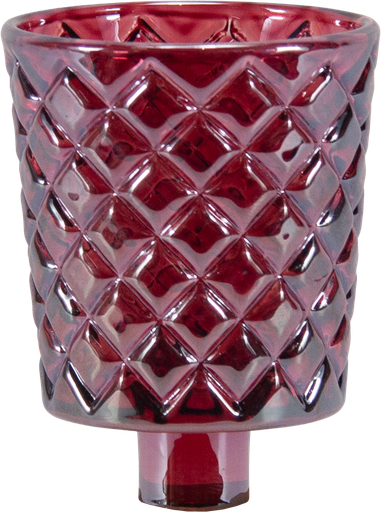 [50268A10] CRYSTAL Teelicht-Aufsatzglas rot