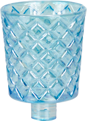 [50268A20] CRYSTAL Teelicht-Aufsatzglas türkis