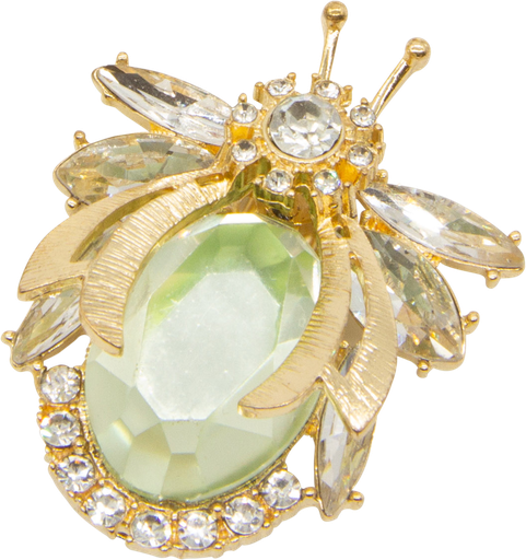 [19212A30] GLAMOUR Glitzerkäfer auf Clip grün